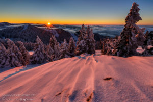 Chasseron Winter Sonnenaufgang